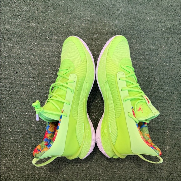 Under Armour Curry 7 “Sour Patch” 3021258-302 Men Size 14 - Picture 6 of 8